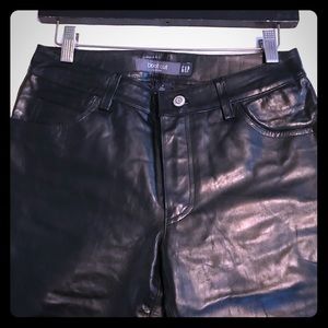Black Leather Jeans